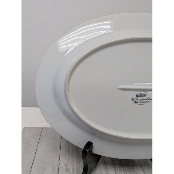 Claremont by Wade Sone Fine Porcelain China Oval Serving Platter 12 3/8" - Picture 9 of 9